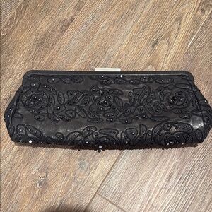 Emilia PazzaChic Black Beaded Clutch